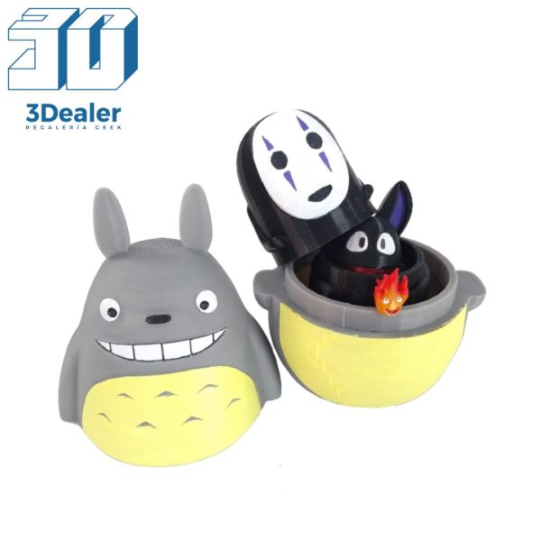 Matrioshka Ghibli 3D - Totoro - No Face - Jiji - Calcifer